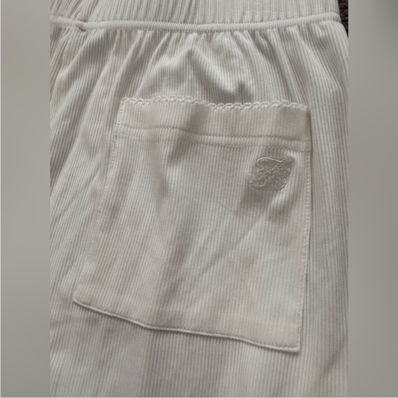 🆕 Frankie's Bikinis Rory Modal Rib Sleep Pants Seashell White size Small SO SOFT - Picture 4 of 13